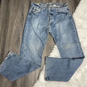 Vintage Abercrombie & Fitch Mens Jeans 34/33* Button Fly Relaxed Straight